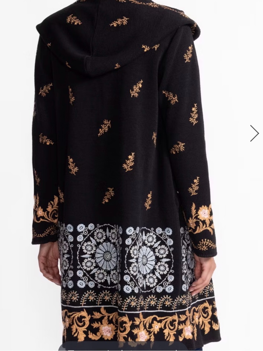 New w Tags Johnny Was Biya Leto Duster Black Small Floral Boho Hard to Find - Picture 5 of 16